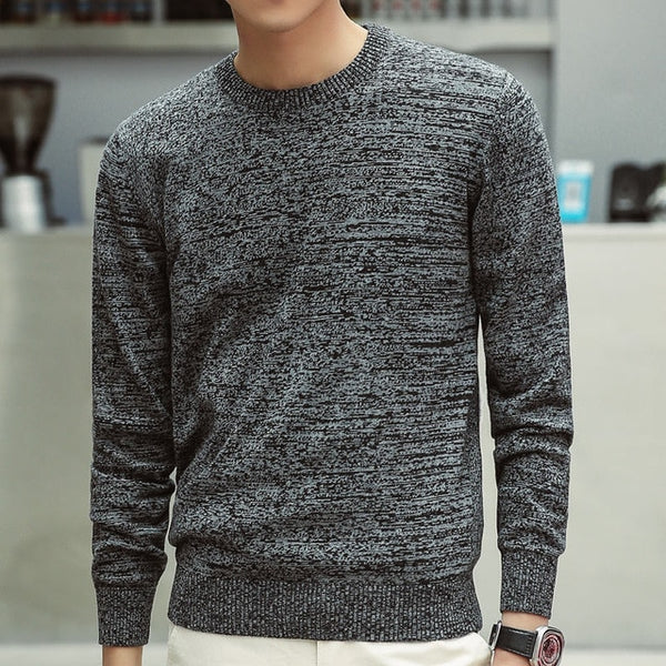 Casual Slim Fit Cotton Knitted Mens Sweater