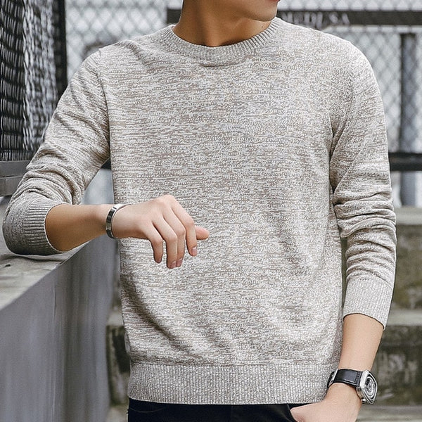 Casual Slim Fit Cotton Knitted Mens Sweater