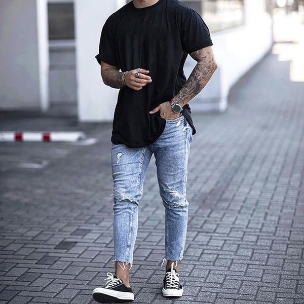 Fashion Range SIKETU Jeans Men Mid Waist Casual
