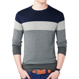 O-Neck Striped Slim Sweater
